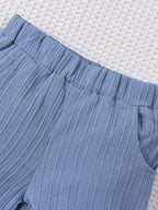 Ensemble Bébé Garçon 2 Pièces – Chemise Jacquard & Short d'Été