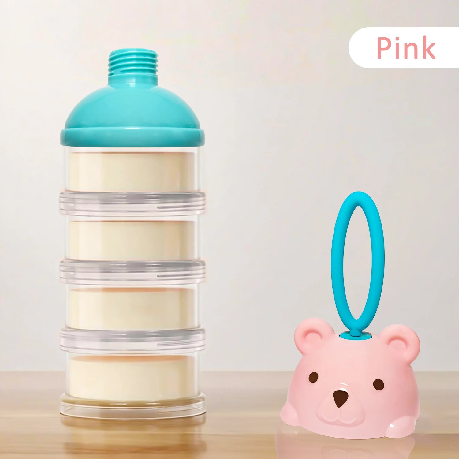 4-layer portable compartmental milk powder box, baby fruit complementary food box, very suitable for outdoor use