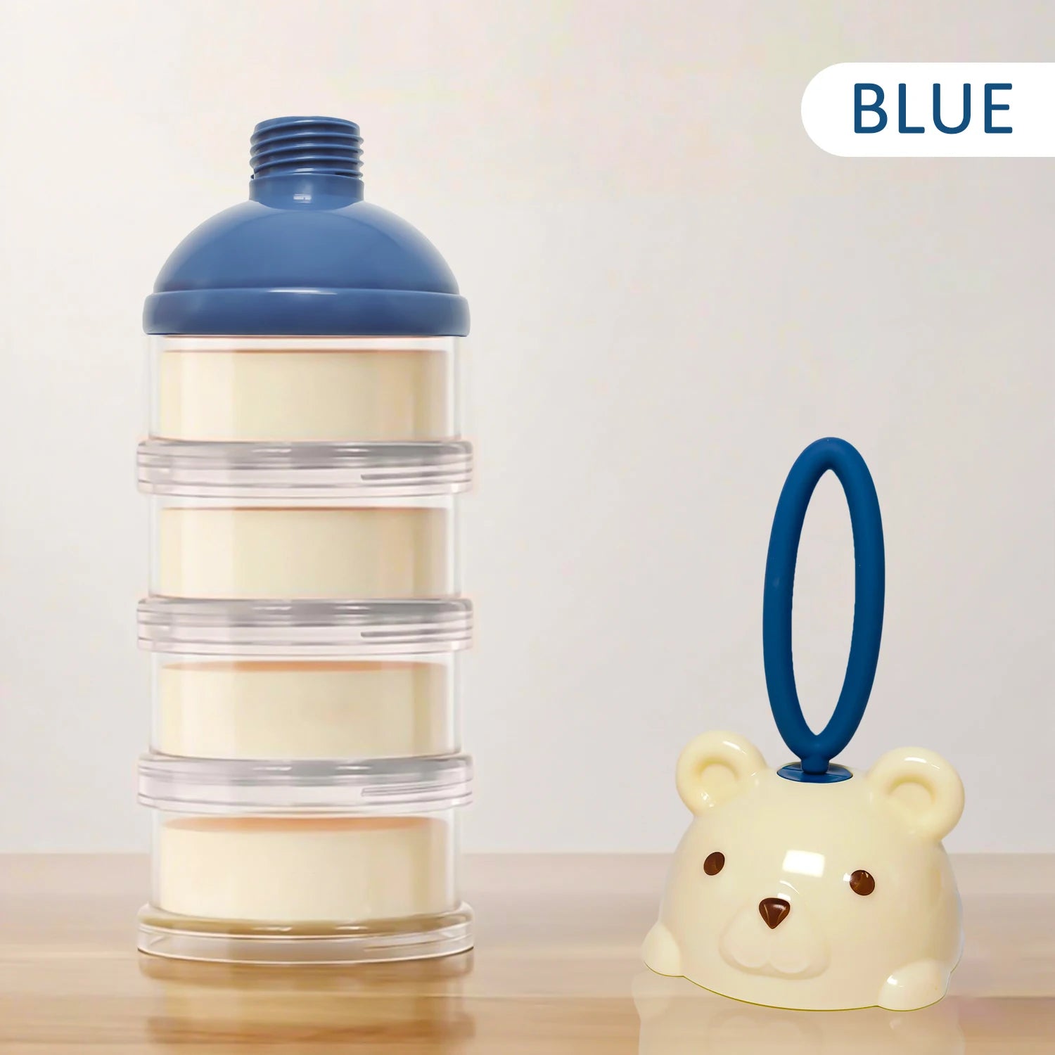 4-layer portable compartmental milk powder box, baby fruit complementary food box, very suitable for outdoor use