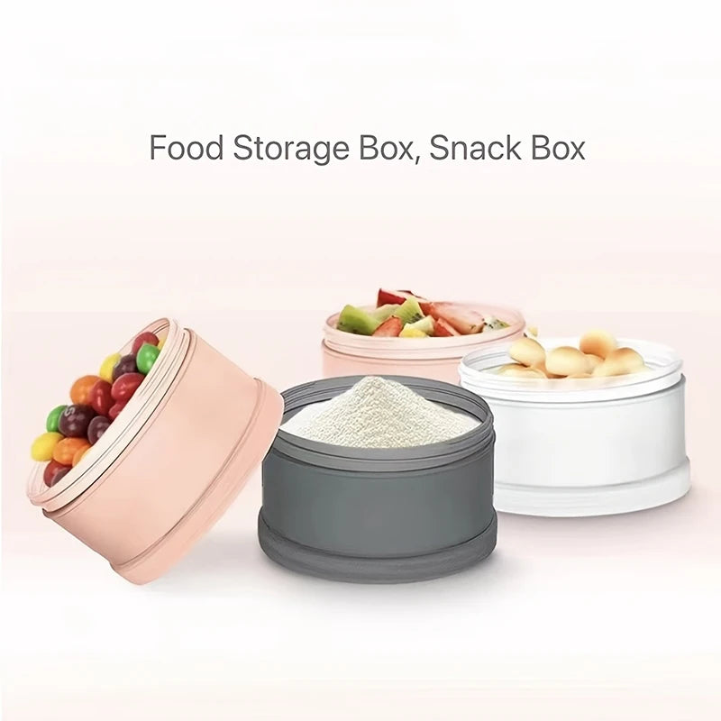2pcs/1pc 4 Layers Baby Milk Powder Container, Portable Formula Dispenser, Large Capacity Food Storage Container Box