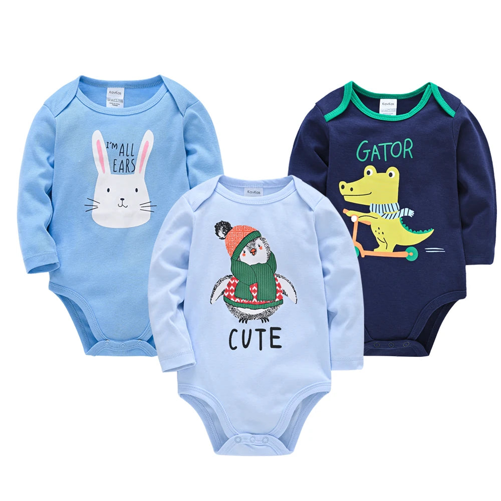 Body Bébé – 3/6 pcs Coton Manche Longue