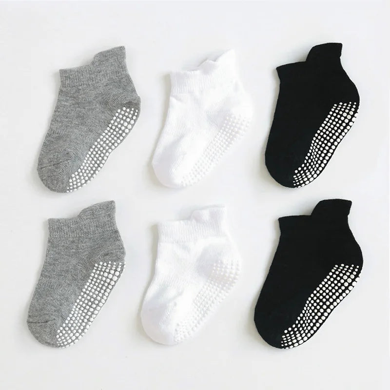 Lot 6 Chaussettes Bébé – Anti-glisse