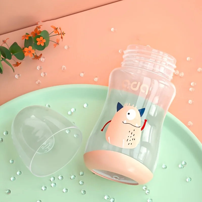 Large caliber baby bottle, 300ml/10.5oz, durable PPSU, straw and balancer - wide mouth design, suitable for easy learning