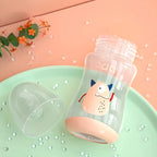 Large caliber baby bottle, 300ml/10.5oz, durable PPSU, straw and balancer - wide mouth design, suitable for easy learning