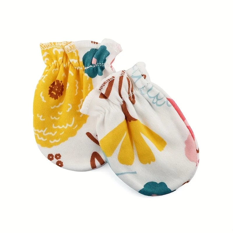 Lot 6 Moufles Bébé – Coton Doux