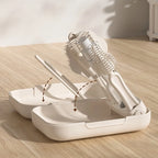 Portable Silicone Baby Bottle Brush Set - Travel-Friendly Cleaning Kit with Storage Box for Infant Milk Bottles