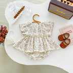Barboteuse Bébé Fille Été – Body Fleuri Léger & Confortable