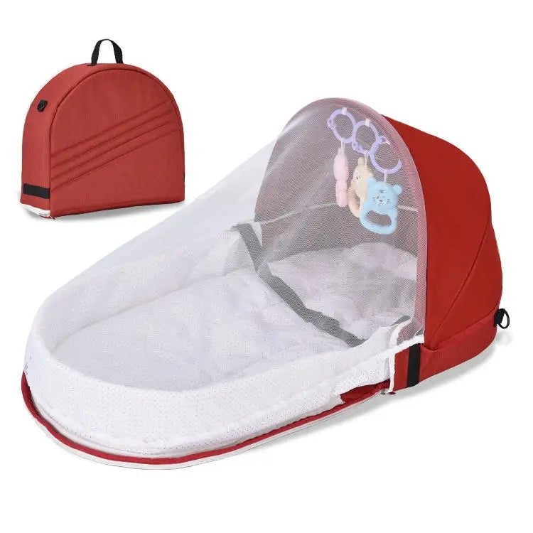Portable Travel Baby Crib Foldable Baby Cot Nest Multi-function Baby Bed with Protection Mosquito Net Cradle for Newborns Crib
