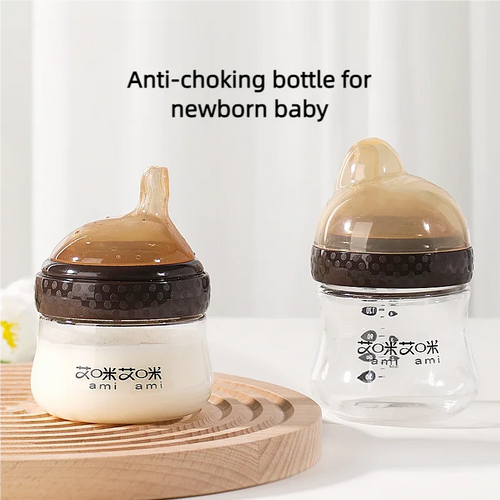 Biberon Bébé en Verre Anti-Colique – Col Large & Sans BPA