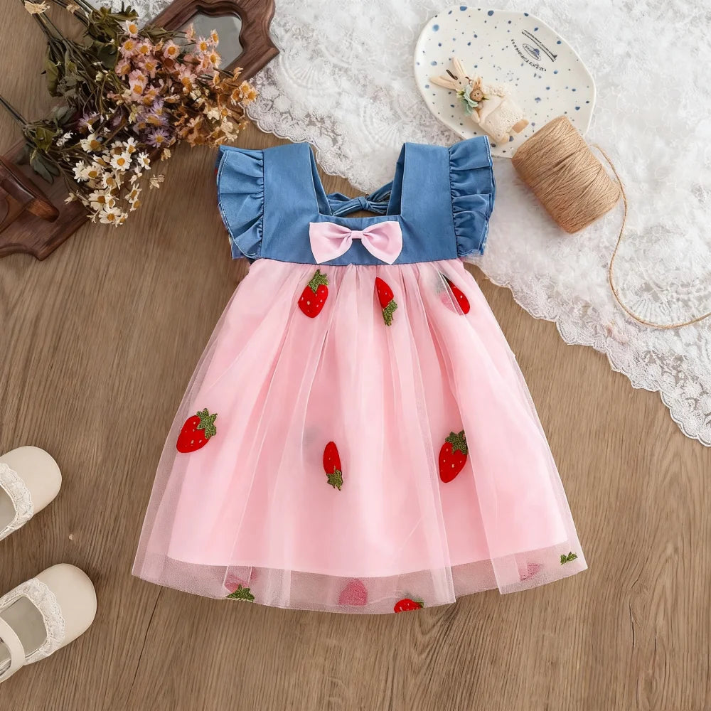 Robe Bébé Fille Cerises – Tenue Estivale Mignonne & Élégante