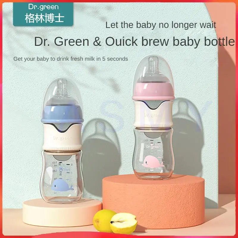 Dr.Green  Newborn Baby Bottle  PPSU 150ml-300ml Wide Mouth Bottle Sealed isolation Fast milk filling Removable/Washable Bottles