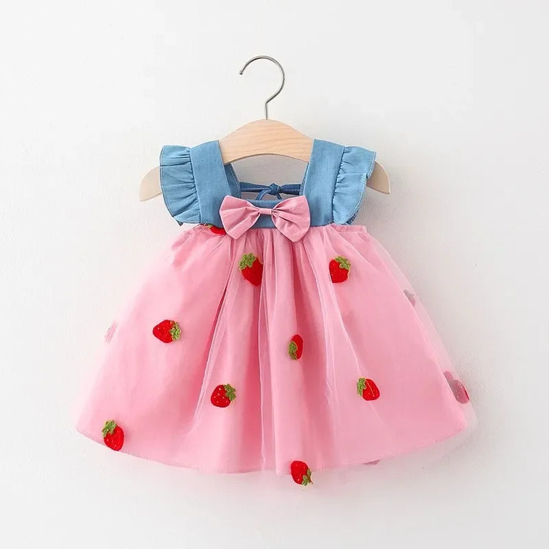 Robe Bébé Fille Cerises – Tenue Estivale Mignonne & Élégante