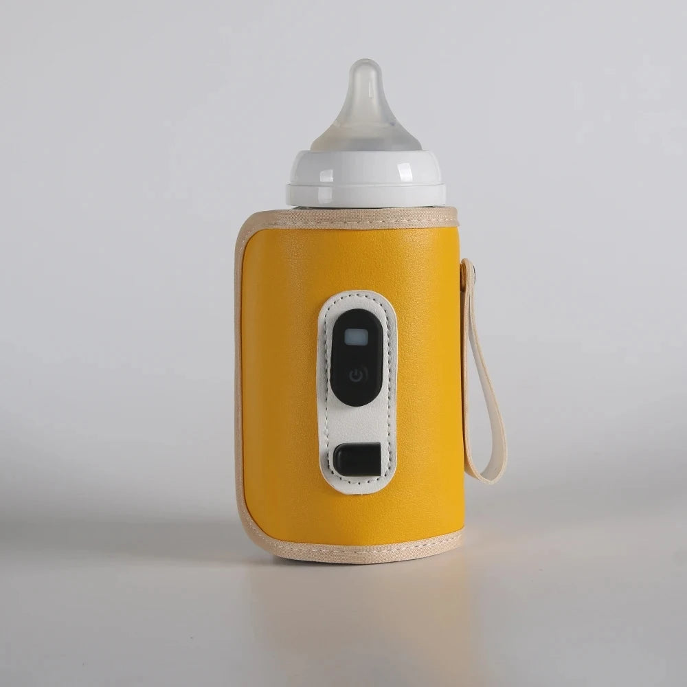 Portable Baby Bottle Insulation Sleeve, Baby Milk Insulation Device with LCD Screen, USB Insulation Bottle for Car Travel