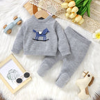Ensemble Tricot Bébé – Hiver, 0-9 mois, Manche Longue