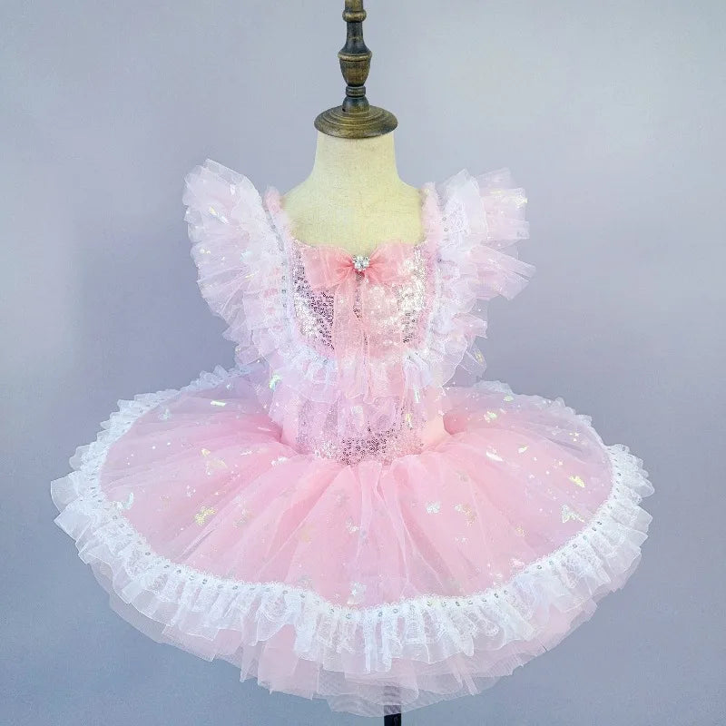 Girls Ballet Performance Costume Vestidos Dance Wear Kids Tutu Ballet Dress Stage Outfit Summer Fashion Princess Dresses