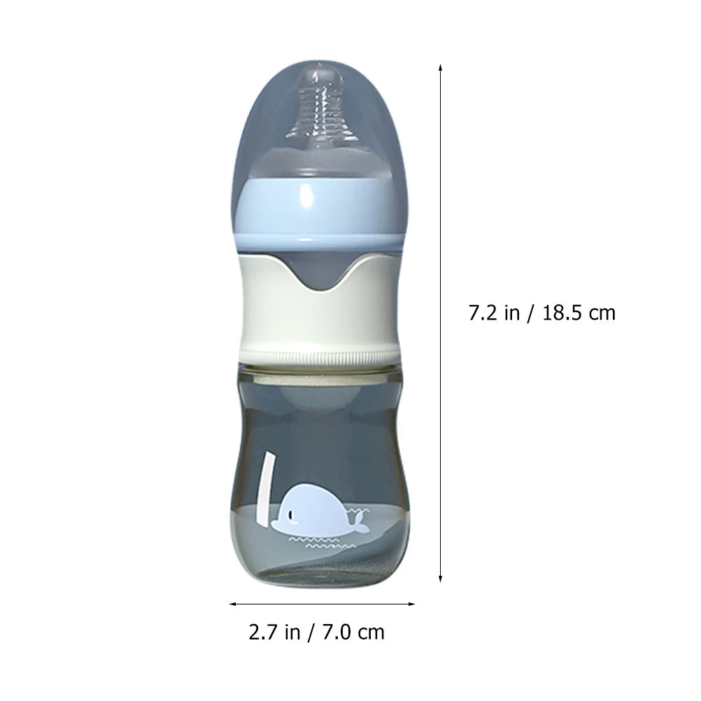 Wide Nursing Bottle Glass PP Material Portable Detachable Easy Clean Infant Feeder for Travel Outdoor Use Baby Feeding