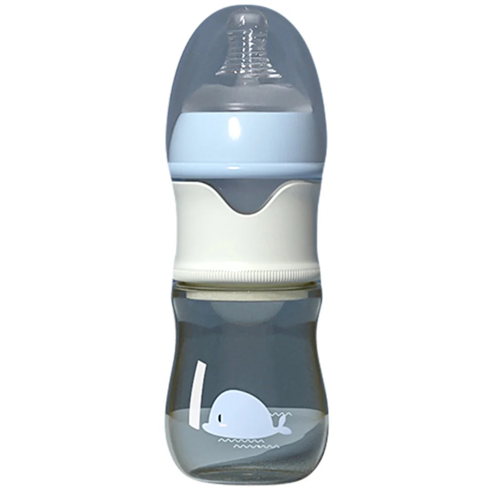 Wide Nursing Bottle Glass PP Material Portable Detachable Easy Clean Infant Feeder for Travel Outdoor Use Baby Feeding
