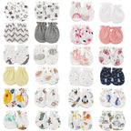 Lot 6 Moufles Bébé – Coton Doux