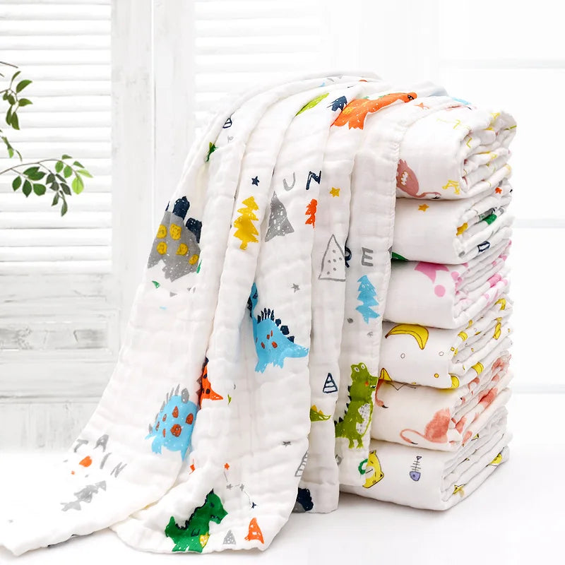 Serviette de bain bébé 4 couches en gaze de coton