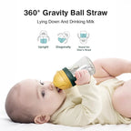 MAMIJOY Baby Water Bottle With Straw＆Handle Dust cover For Kids 160ml Leakproof Baby Feeding Children's Water Cup  BPA Free BY02