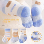 Chaussettes Bébé – Chaudes Antidérapantes 3 paires