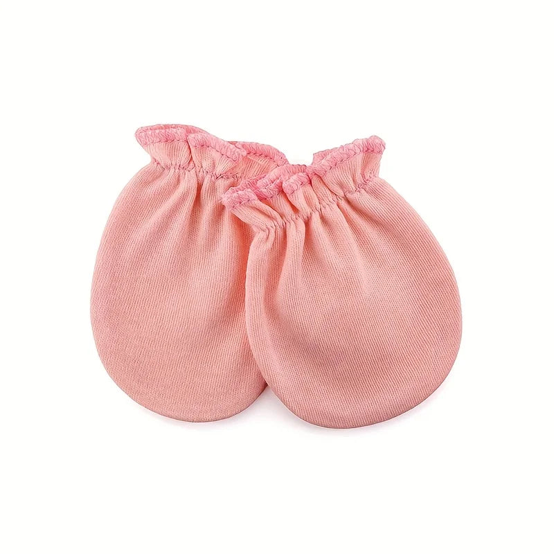 Lot 6 Moufles Bébé – Coton Doux