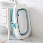 Baby Bathtub, foldable bathtub with cork, bathtub child length cm, 0-10 years (blue)