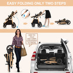 Baby Stroller 3 in 1 Lightweight for Newborn Mother Kids Portable Folding Carriage Luxurious Pushchair Car Seat Travel Pram