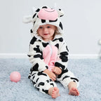 0-4T Big Size Baby Rompers Winter Warm Christmas Baby Jumpsuits Unicorn Kigurumi Pajamas Onesies for Babies Newborn Baby Clothes