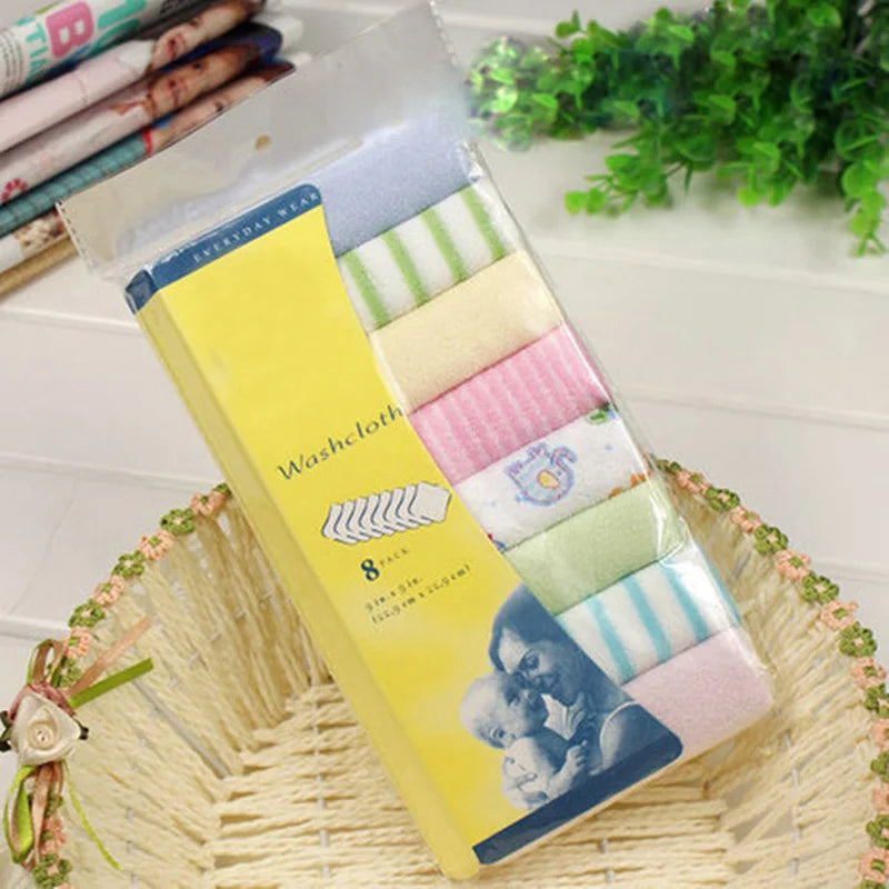 Lot 8 Lingettes Bébé – Coton Doux