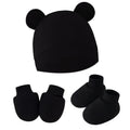 1 Set Newborn Beanie Cap with Anti Scratch Mitts and Foot Covers Warm Bonnet Cotton Bonnet Hat Toddlers Shower Gift