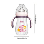 Durable Polypropylene Baby Bottle with Handle - Wide Caliber, Easy to Handle, Suitable for Newborn Feeding Bottles