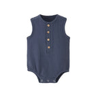 Body Bébé 100 % Coton & Lin – Barboteuse Sans Manches