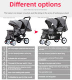 EU STOCK Twin strollers kids two seats strollers foldable carriage wholesale baby stroller Front and rear seats