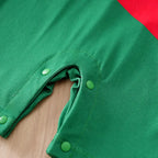 Combinaison Bébé Football – Body Été Rouge & Vert pour Nouveau-Né