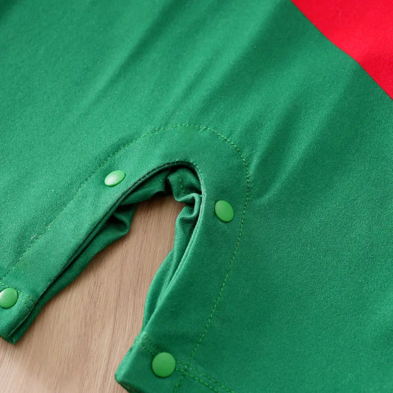 Combinaison Bébé Football – Body Été Rouge & Vert pour Nouveau-Né