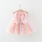 Robe Bébé Fille Princesse – Ailes de Papillon & Dos Nu Élégant