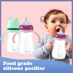 240ml newborn baby PP bottle, baby anti-colic bottle with handle, thickened and drop-proof, inverted without leakage, BPA-free