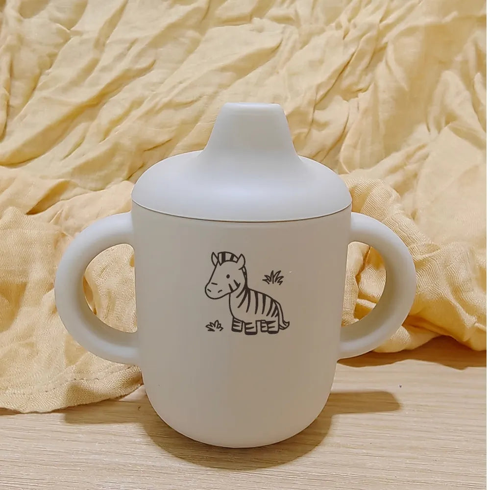 1PC Personalized Customization Name Pattern Silicone Sippy Cup for Babies/Toddlers Baby Cups Custom Water Bottle