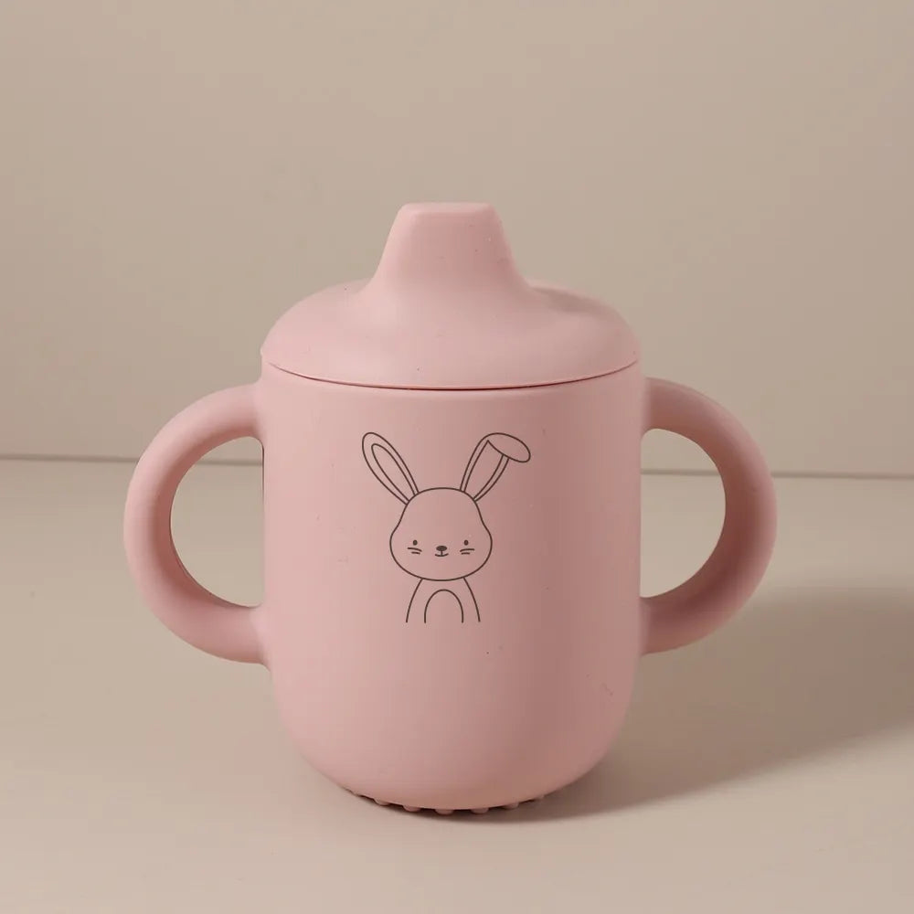 1PC Personalized Customization Name Pattern Silicone Sippy Cup for Babies/Toddlers Baby Cups Custom Water Bottle