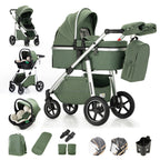 Baby Stroller 3 in 1 Lightweight for Newborn Mother Kids Portable Folding Carriage Luxurious Pushchair Car Seat Travel Pram