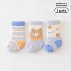 Chaussettes Bébé – Chaudes Antidérapantes 3 paires
