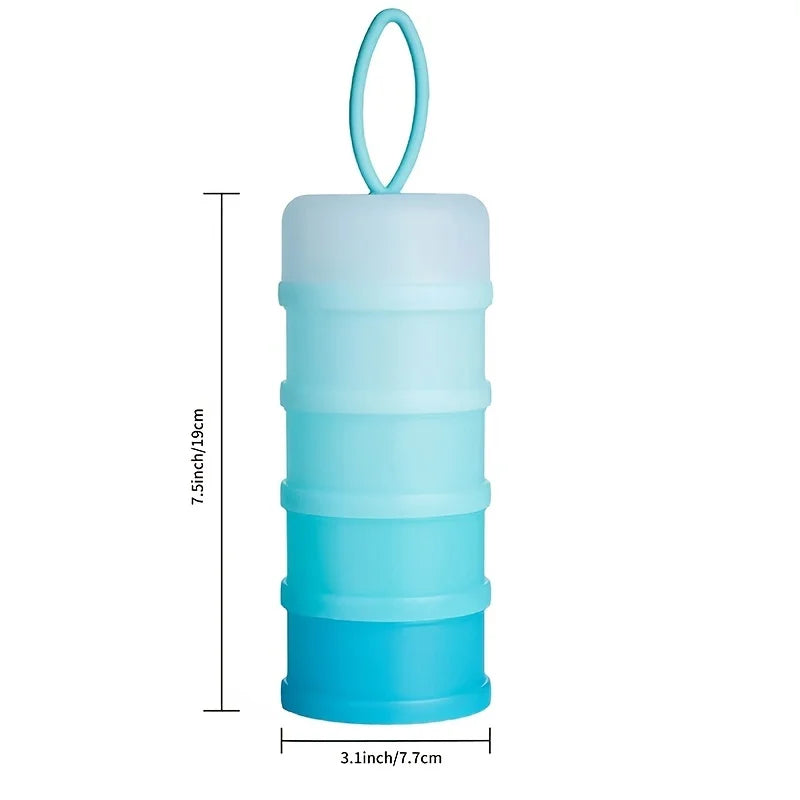 2pcs/1pc 4 Layers Baby Milk Powder Container, Portable Formula Dispenser, Large Capacity Food Storage Container Box