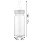 4Pcs Newborn Milk Bottle Disposable Baby Bottles Heat Resistant Plastic Feeding Bottle with Scale for Infants 0-3 Months