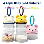 4-layer portable compartmental milk powder box, baby fruit complementary food box, very suitable for outdoor use