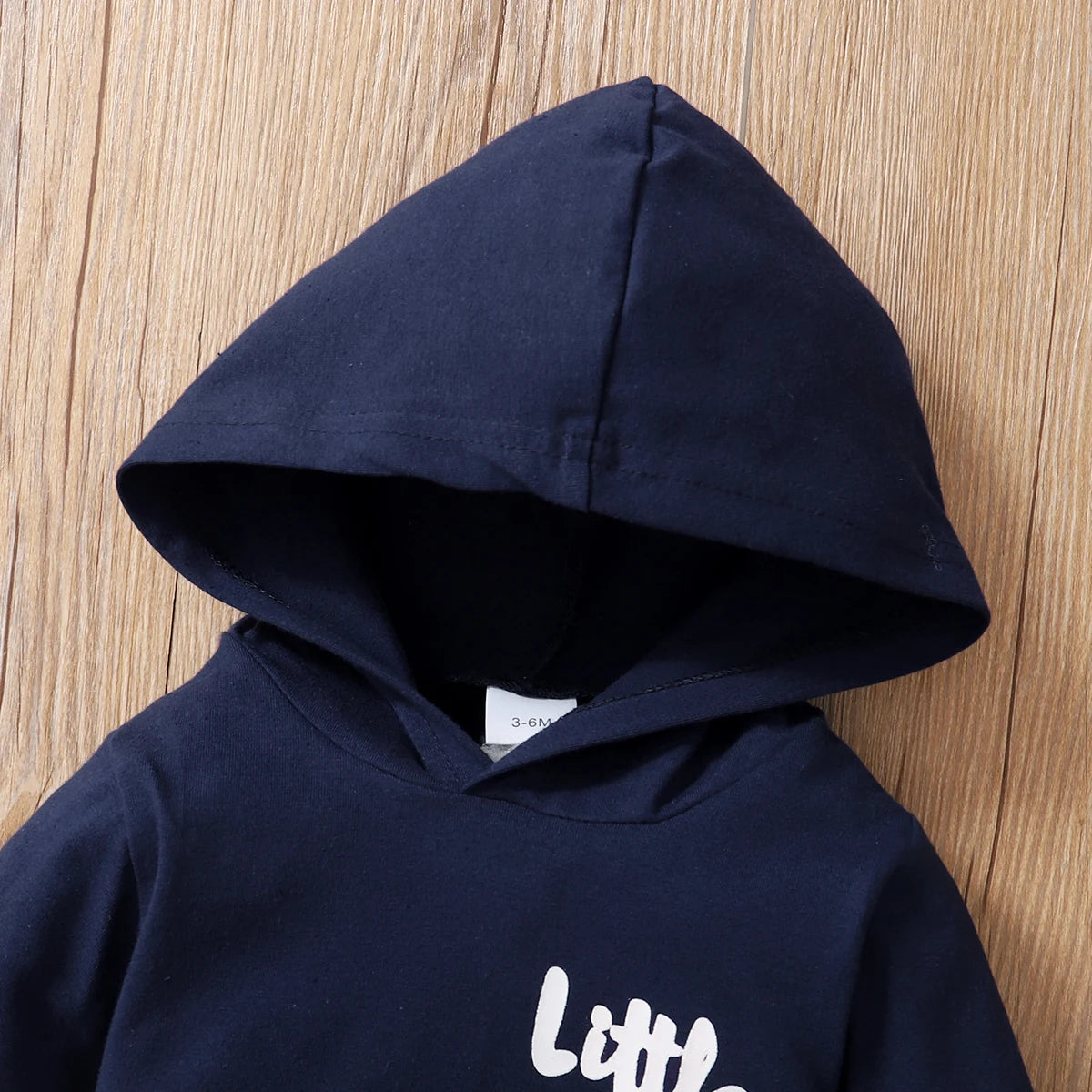 0-24 Months Baby Boy Set Hooded Letter Top+Long sleeved Two-piece Set, Baby boy Spring and Autumn Sports Style Set