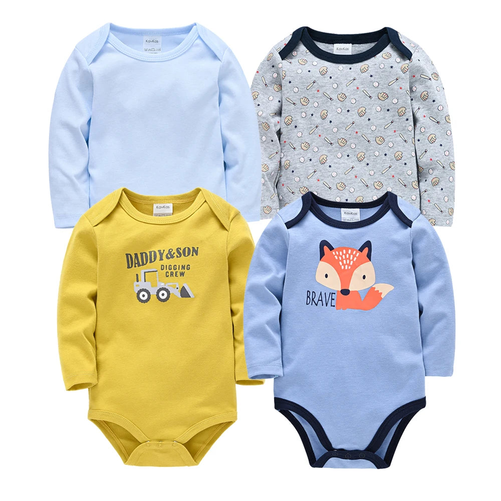 Body Bébé – 3/6 pcs Coton Manche Longue
