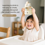 For 0-3Y Baby Anti Choking Bottle PPSU Safe Material Cup 240ML Baby Straight Straw Learning Drink Cup Kids Water Bottles