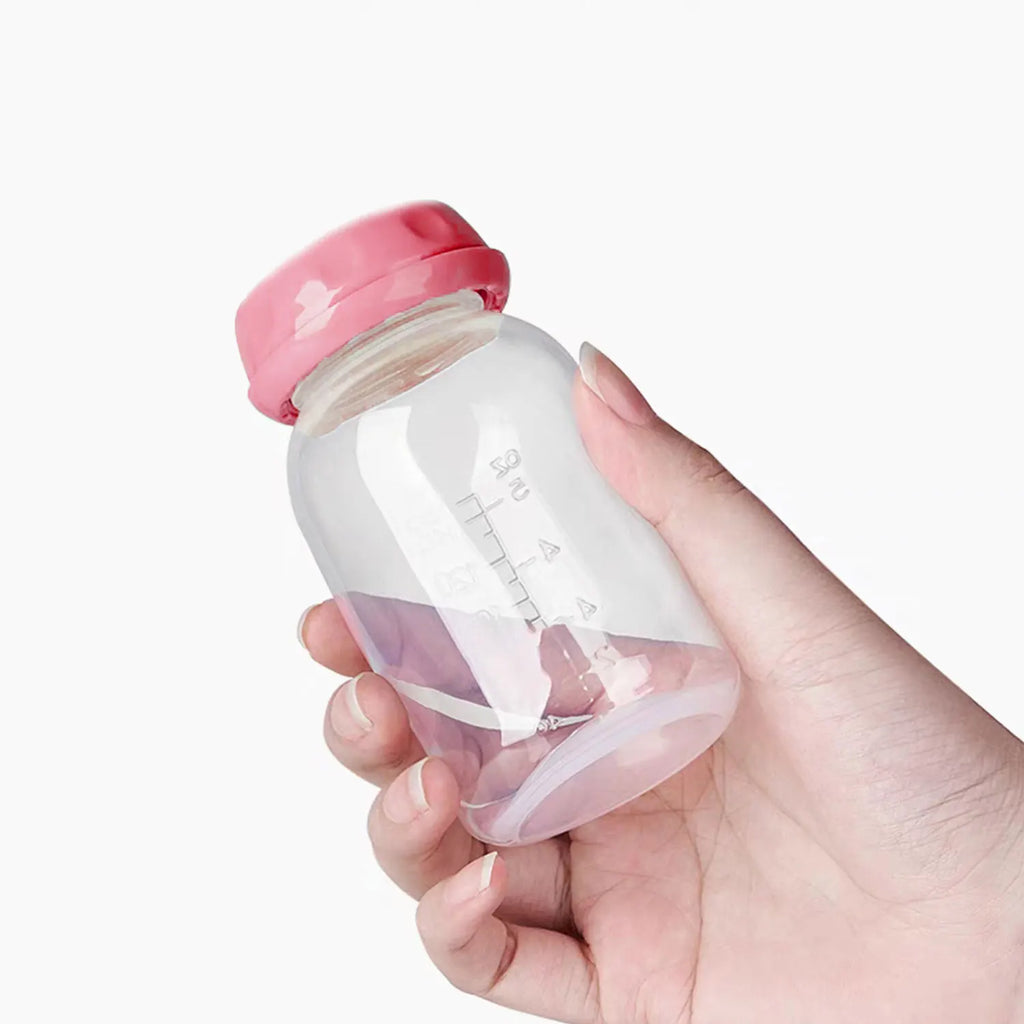 125ml infant PP fresh feeding bottle, standard mouth breast milk bottle, refrigerated storage bottle, drop-proof and leak-proof