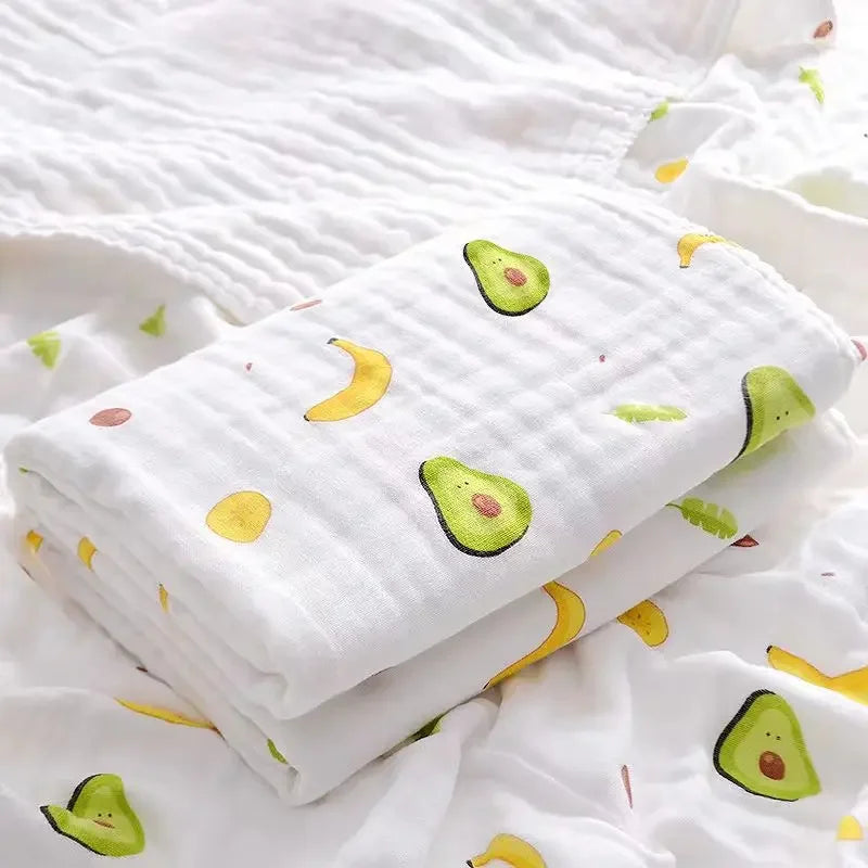 Serviette de bain bébé 4 couches en gaze de coton